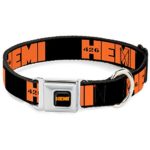 Buckle-Down DC-WHE010-M 11-17″ “HEC-HEMI 426 Logo Full Color Black/Orange” Dog Collar, Medium
