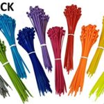 8″ Nylon Mounting Cable Ties – 50 lbs – 500 Pack – Multicolor (Blue, Red, Green, Yellow, Fuchsia, Orange, Gray, Purple)
