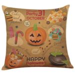 Howstar Halloween Throw Pillowcase Home Sofa Decor Linen Pillow Cover 18 x 18 (C)