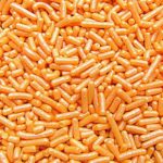 Natural Soya Free Pearlised Orange Sprinkles / Sugar Strands / Jimmies/ Vermicelli cake cupcake decorations