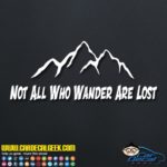 Not All Who Wander Are Lost Decal Vinyl Decal Sticker for Car Truck Window Laptop Macbook Wall Cooler Tumbler, Die-cut/No Background, Multiple Sizes and Colors , 14-Inch , Orange