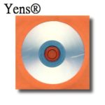 Yens® 100 Pack Premium Thick Color Paper CD DVD Sleeves Envelope with Window Cut Out and Flap, 120g Heavy Weight.(Orange)