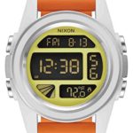 Nixon Men’s ‘Unit SW, Rebel Pilot’ Japanese Automatic Rubber and Silicone Casual Watch, Color:Orange (Model: A197SW-2384-00)