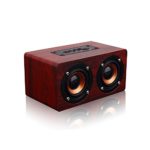Throne 5 Portable Bluetooth Wood Speaker : Louder Volume 10W+ Power, More Bass, Retro Handicraft for Sounds of Nature, Perfect Wireless Speaker for Home Office Car HIFI Stereo by ARYAGO (Rosewood)
