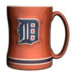 MLB Detroit Tigers 14-ounce Sculpted Relief Mug Alternate Color, Orange