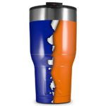 Skin Wrap Decal for New 2017 RTIC Tumblers 30oz Ripped Colors Blue Orange (TUMBLER NOT INCLUDED)
