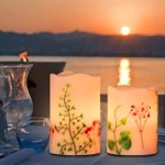 Candles Battery Operated with Remote Sets of 2 Flameless Timer 4” 5″ Tealight Flowers & Plants Decor on Real Paraffin Wax LED Candle Lights 12 Color Changing for Home & Kitchen Indoor/Outdoor