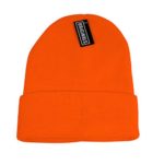 Originals Beanie Knitted Headwear Warm Winter Ski Cap Cuff Plain Solid Colors Beany Skully (Orange)
