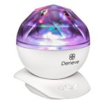 Deneve Aurora Borealis Star Projector Lava Lamp Night Light – Mood Lighting Lamp Trippy Ambient Color Changing LED for Baby Teens Boys Girls Starry Galaxy with Music Player
