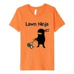 Kids Funny Lawn Ninja T-Shirt – Yard Care Gift 12 Orange