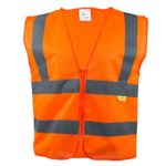 RK SAFETY Z7411 High Visibility Safety Vest, ANSI/ ISEA Standard | Color Neon Orange | Size L