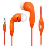 Orange Color 3.5mm Audio Earphone Headphones Headset Earbuds With Microphone Hands Free For Apple iPad Air 2