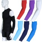 COOLOMG (1 Pair) Compression Arm Sleeves for Basketball Football Baseball and Other Activities, 30+ colors,Youth & Adult Sizes Available