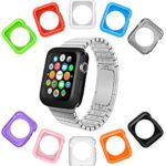 Apple Watch Case by La Zuzzi, 10 Soft Covers, 38mm, for Apple Watch Sport, Apple Watch & Edition, Anti Scratch Protection Cover, Match Colors With Your iPhone Case, New in Apple Watch Accessories!