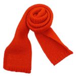 Dolores Kids Soft Knitted Scarf Fashion Solid Color Infant Toddler Warm Scarves Muffler Winter Wrap Shawl Orange