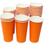 Hot Party Paper Cups, 20 Ounce, Multiple Colors (500 Count, Orange)