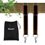 Tree Swing Hanging Kit Set of 2-Extra Long 10 ft Swing Straps-2 FREE Carabiners-Orange Color
