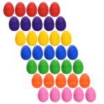 BCP 35pcs Assorted Color 2.25″ Plastic DIY Easter Eggs