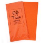 Gift Wrap Tissue Paper 20” X 20”, Premium Quality Tissue Paper, Solid Color – 100 Sheets (Orange)
