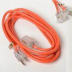 Wennow UL 16/3 Listed Extension Cord 10 Feet Long Indoor Outdoor Orange Color