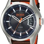 HUGO BOSS Men’s ‘HONG KONG SPORT’ Quartz Stainless Steel and Nylon Casual Watch, Color:Brown (Model: 1550002)