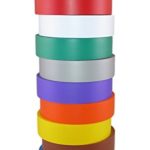 TradeGear Assorted Rainbow Electrical Tape Matte, 10 Pk Colored Durable Adhesive, Waterproof PVC, Rubber Resin, UL Listed, 60′ x ¾“ x 0.07″, Suitable for Use At No More Than 600V and 80°C