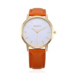naivo Women’s Quartz Stainless Steel and Gold Plated Watch, Color:Orange (Model: 1)