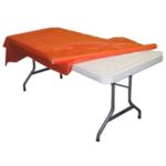 Orange plastic table roll