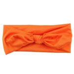 Fullkang Baby Bunny Headband , Elastic Rabbit Bow Ear Hairband Turban Knot Head Wra (Orange)