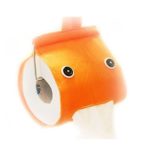 Honice Creative Hanging Tissue Holder Paper Holder Dispenser Cover Plush Cloth Toilet Paper Container Box (6 Colors Optional) (Orange)