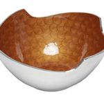 Artisan d’Orient Square Wave bowl 12″, Color – Orange