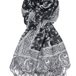 Achillea Soft Silky Reversible Paisley Pashmina Shawl Wrap Scarf w/ Fringes 80″ x 28″