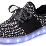 Joansam Kid Boy & Girl 7 Color Light Up Upgraded USB Charging LED Light Sport Shoes Flashing Sneakers