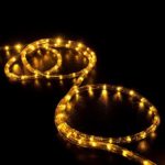 WYZworks 50′ feet Orange / Amber LED Rope Lights – Flexible 2 Wire Accent Holiday Christmas Party Decoration Lighting