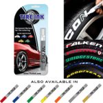 Tire Ink | Paint Pen For Car Tires | Permanent and Waterproof | Carwash Safe | 8 Colors Available (1 Pen, Orange)
