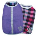 Dog Blanket Coats Reversible Waterproof Reflective Jacket – Choose Color & Size(xLarge Ultra Violet)