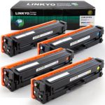 LINKYO Replacement for HP 201X 201A CF400X CF401X CF402X CF403X Toner Cartridges (Black, Cyan, Magenta, Yellow, High Yield, 4-Pack) Compatible with HP Color LaserJet Pro MFP M277dw MFP M277c6 M252dw