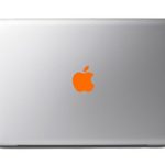 Orange Logo Color Changer Decal – Translucent Vinyl Decal Sticker for All Macbook Models
