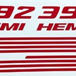 392 HEMI Engine Cover Overlay Decals for Challenger and Charger – (Color: Reflective Orange)