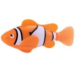 New Arrival Funny Swim Electronic Robofish Activated Battery Powered Robo Toy fish Robotic Pet for Fishing Tank Decorating Fish (Orange Color)