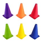 Set of 6 – 9” Sport Cones in Vivid Colored Vinyl