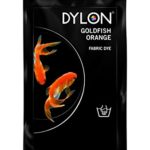 Dylon Hand Fabric Tie Dye used Worldwide by Best Designers, Multi-Purpose, Suitable for Small Natural Fabrics, Permanent and Easy to Apply, Color: Goldfish Orange, Size: 1.76 oz (50 grams)
