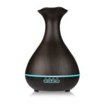 400ml Aromatherapy Essential Oil Diffuser?Tenswall Vase Shape Cool Mist Whisper-Quiet Humidifier with 4 Timer Setting and 7 LED lights Waterless Auto Shut-off