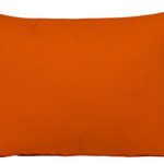 TangDepot Handmade Decorative Solid 100% Cotton Canvas Throw Pillow Covers /Pillow Shams, Many Colors available, – (12″x20″, Deep Orange)