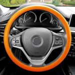 FH GROUP FH3001 Snake Pattern Silicone Steering Wheel Cover, Orange Color -Fit Most Car, Truck, Suv, or Van