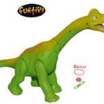 FUNTIVO Walking Dinosaur with Lights and Sound, Random Colors – green or orange, Battery Operated Kids Dinosaur Toy, 12.5’’