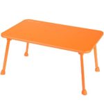 Laptop Bed Tray NNEWVANTE Laptop Desk Lap Desk Foldable Portable Standing Outdoor Camping Table, Breakfast Reading Tray Holder for Couch Floor Students Kids Young Color(Orange)