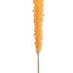 Candy Buffet Store – Orange Rock Candy on a Stick, Swizzle Sticks – Pack of 12
