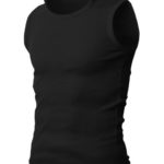 H2H Mens Active Slim Fit Hoodie Tank Top Lightweight Basic Designed