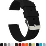 BARTON Silicone Watch Bands – Quick Release Straps – Choose Color & Width – 16mm, 18mm, 20mm or 22mm – Soft Rubber